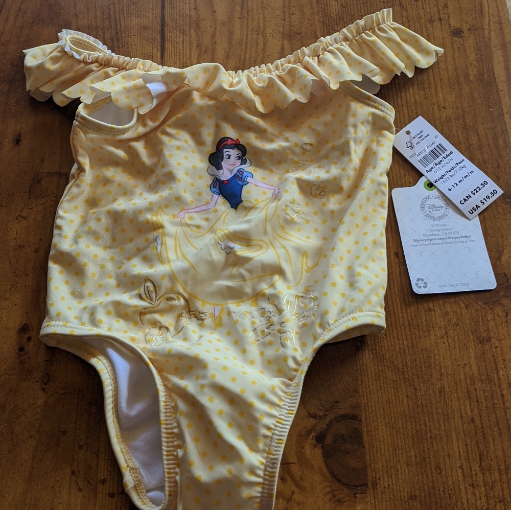 Disney Snow White baby swimsuit sz 6-9 months